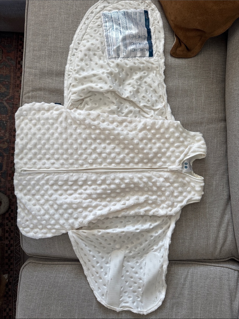Halo White Plush Baby Sleep Sack NWOT